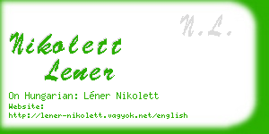 nikolett lener business card